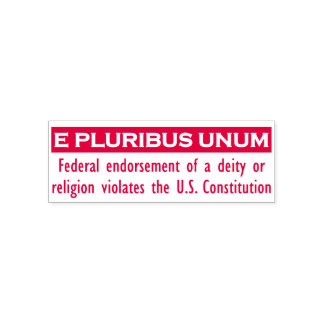 E PLURIBUS UNUM Stamp - Red/Medium