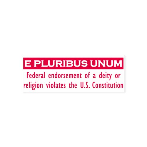 E PLURIBUS UNUM Stamp _ RedMedium