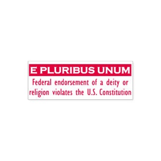 E PLURIBUS UNUM Stamp - Red/Small