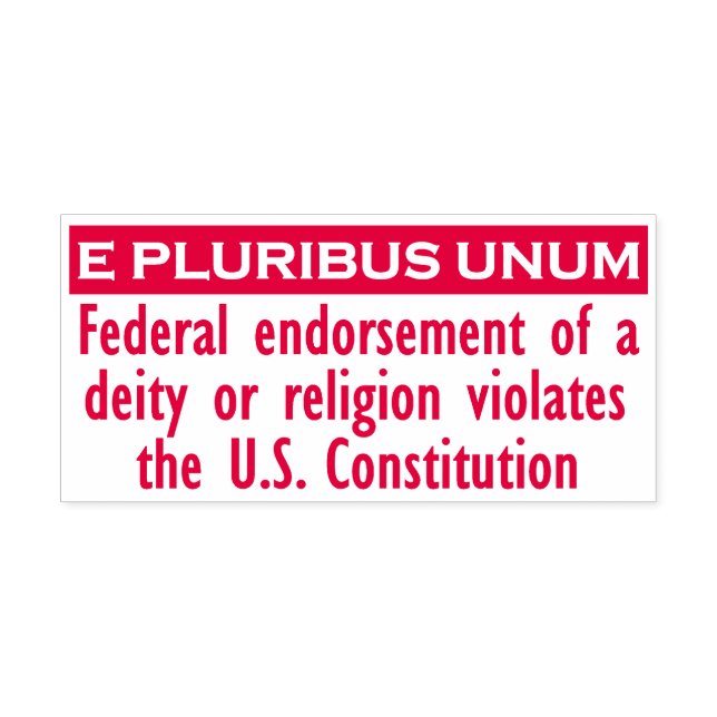 E PLURIBUS UNUM Stamp - Red/XL (Design)