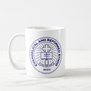 E & R Mug,Navy Logo with scripture  Coffee Mug