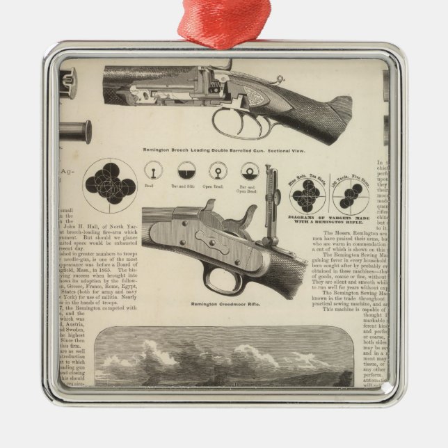 E Remington and Sons Metal Ornament (Front)