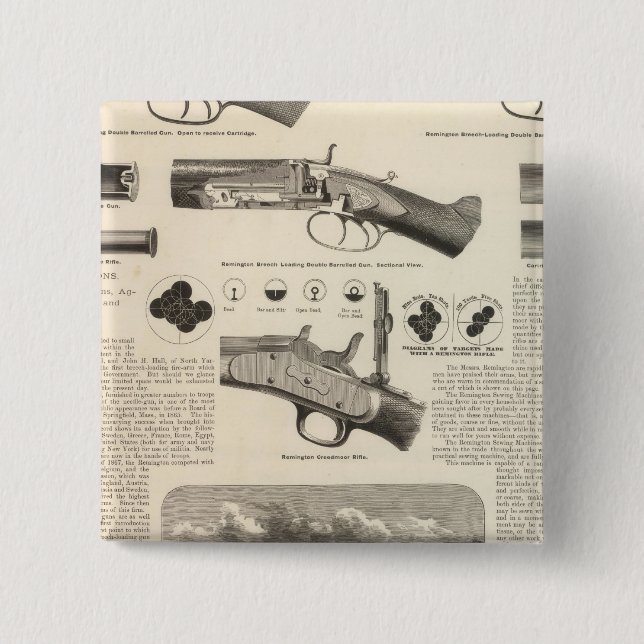 E Remington and Sons Pinback Button (Front)