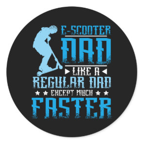 E Scooter Daddy Classic Round Sticker