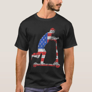 E Scooter USA American Electric Scooter Driver Sco T-Shirt