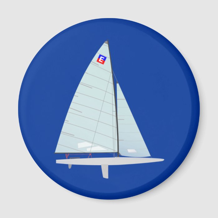 E scow   Racing Sailboat onedesign  Class Refrigerator Magnet