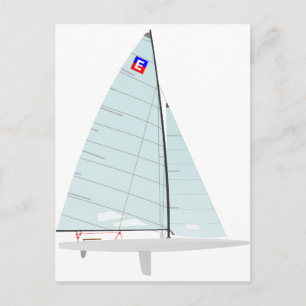 E-scow Racing Sailboat onedesign Class Postcard