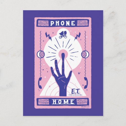 ET Phone Home Tarot Style Graphic Postcard