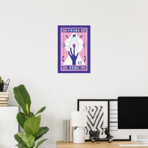 ET Phone Home Tarot Style Graphic Poster