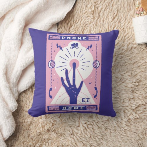 ET Phone Home Tarot Style Graphic Throw Pillow