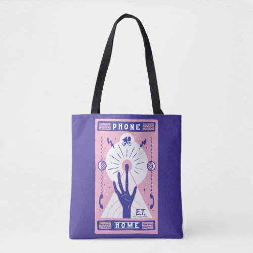 ET Phone Home Tarot Style Graphic Tote Bag