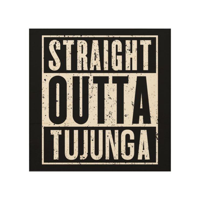 E.T the extra terrestrial, straight outta Tujunga Wood Wall Art (Front)