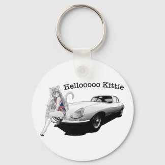 E-type Jag with hot cat girl Keychain