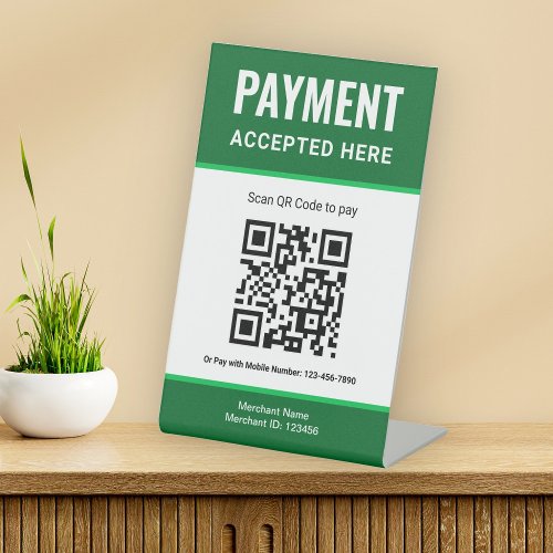 e_Wallet Scan to Pay QR Code Payment Tabletop Sign