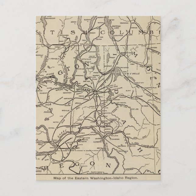 E Washington Idaho Region Postcard (Front)