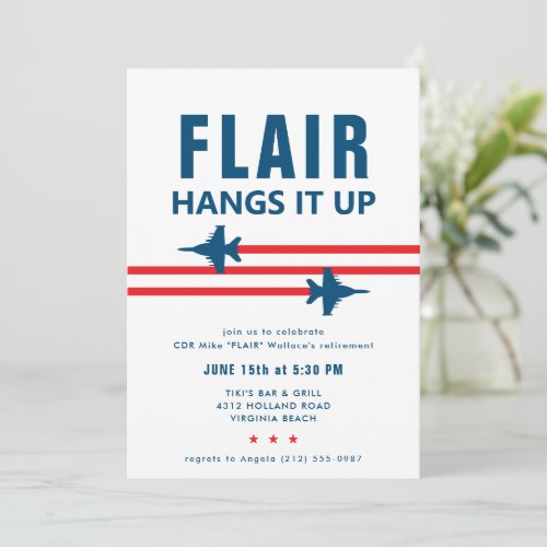 EA-18G Growler Fighter Jet Party Invitation