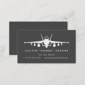 EA-18G Growler Fighter Pilot with custom text Business Card (Front/Back)