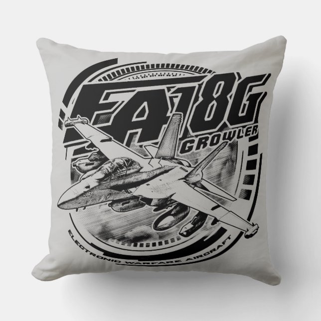 EA-18G Growler Throw Pillow Throw Pillow (Front)