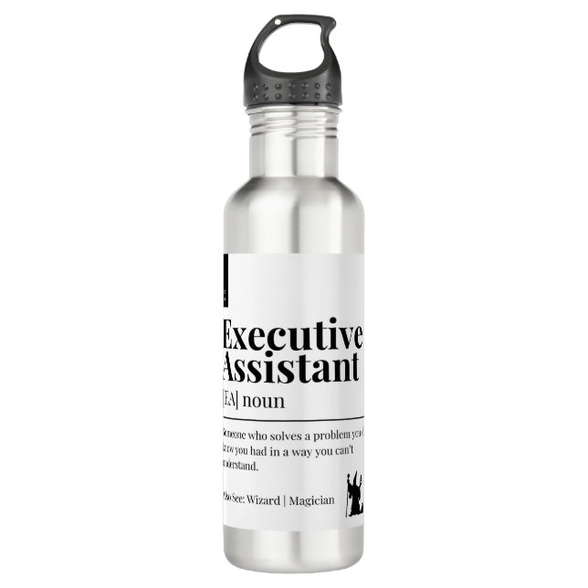 EA Definition Stainless Steel Water Bottle (Front)