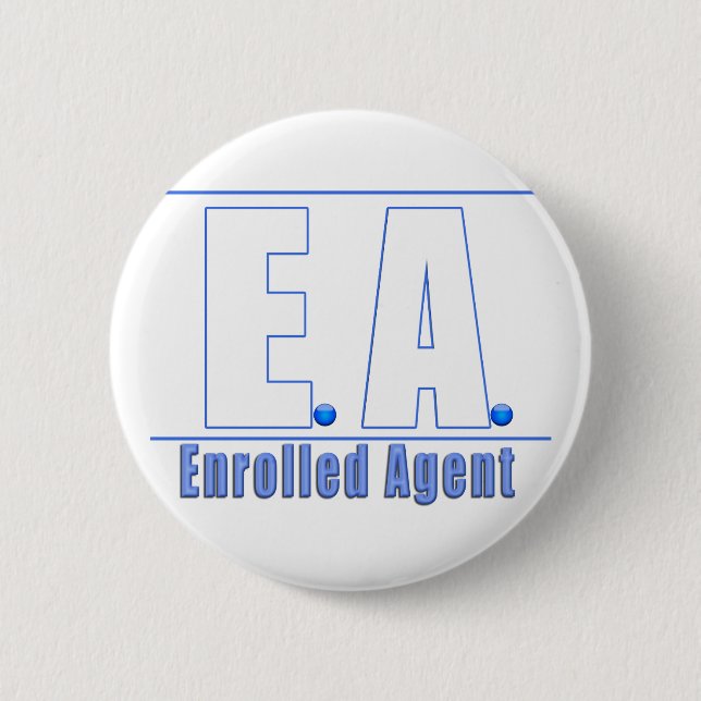 EA LOGO1 ENROLLED AGENT PINBACK BUTTON (Front)
