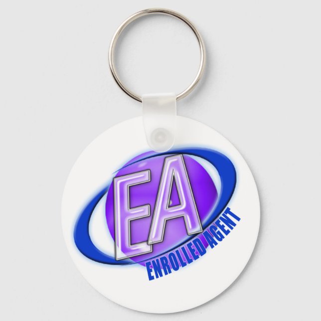 EA ORB SWOOSH LOGO - ENROLLED AGENT KEYCHAIN (Front)