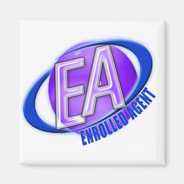 EA ORB SWOOSH LOGO - ENROLLED AGENT MAGNET (Front)