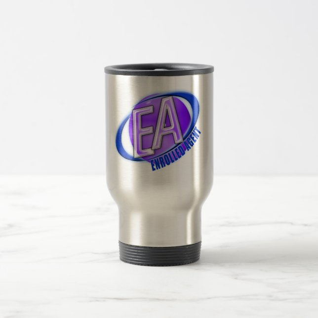EA ORB SWOOSH LOGO - ENROLLED AGENT TRAVEL MUG (Center)