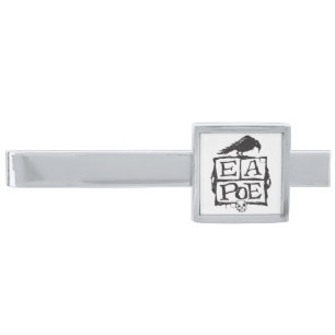 EA Poe Boxes Silver Tie Bar