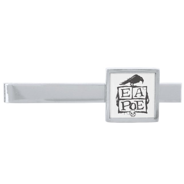 EA Poe Boxes Silver Tie Bar (Front)