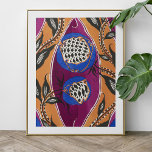 EA Séguy botanical flower print poster<br><div class="desc">Botanical flower print by renowned French artist Émile-Allain Séguy. He produced eleven albums inspired by insects,  butterflies and nature,  with intricate Art Nouveau and brightly colored Art Deco geometric floral patterns. He used a unique printing technique called Pochoir,  the method of applying pigment to paper through stencils.</div>