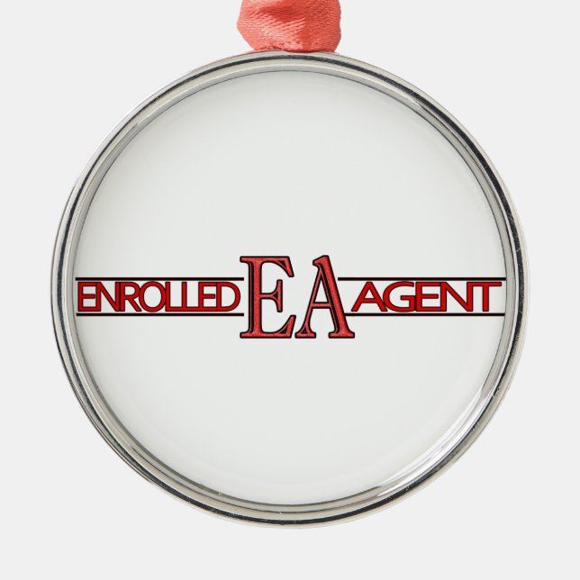 EA SPECIALIST LOGO ENROLLED AGENT METAL ORNAMENT (Front)