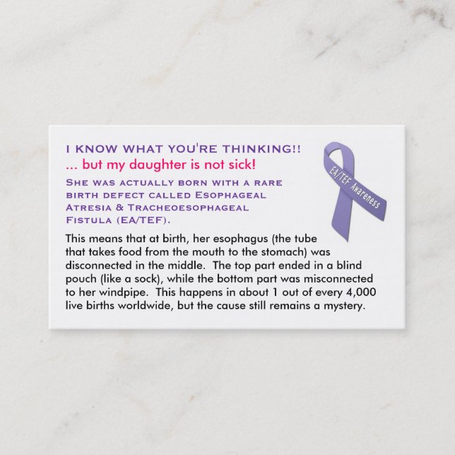 EA/TEF Cards for Girls (Front)