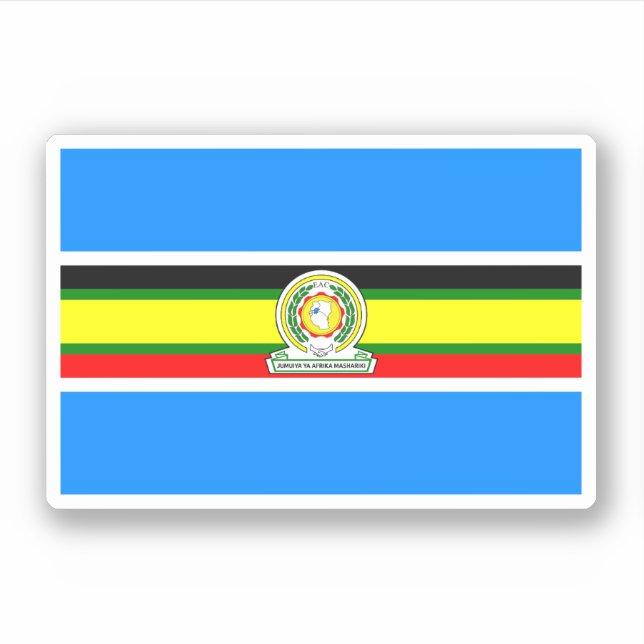 EAC - Eastern African Community Flag Sticker (Front)