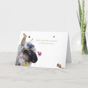 Each birthday is a stop on life's journey. card