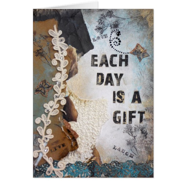 Each Day Is A Gift Mixed Media Art Cards (Front)