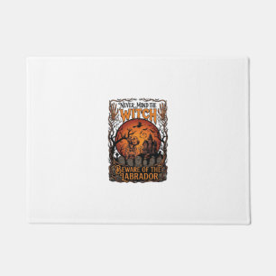 Each Day Joyful Halloween Haunted House Witch Cat Doormat