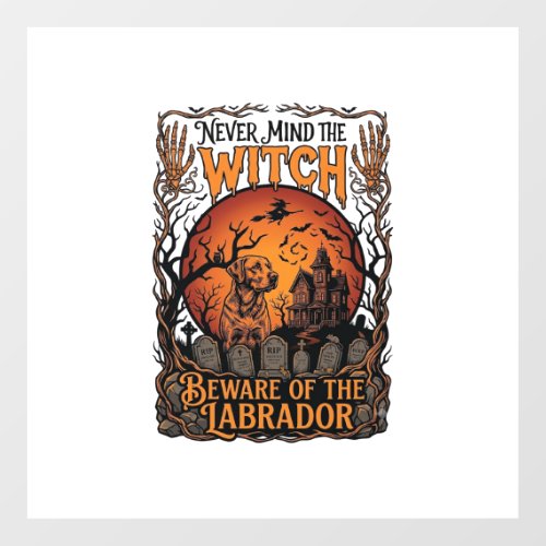 Each Day Joyful Halloween Haunted House Witch Cat Floor Decals