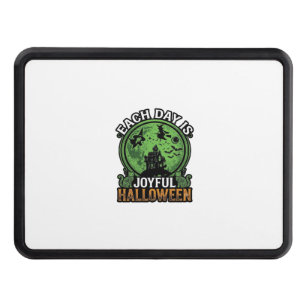 Each Day Joyful Halloween Haunted House Witch Cat Hitch Cover