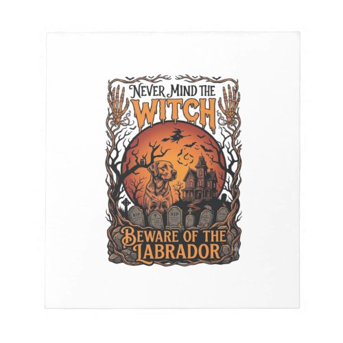 Each Day Joyful Halloween Haunted House Witch Cat Notepad