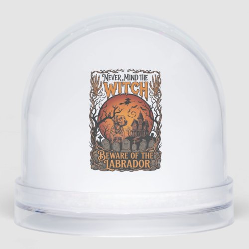 Each Day Joyful Halloween Haunted House Witch Cat Snow Globe
