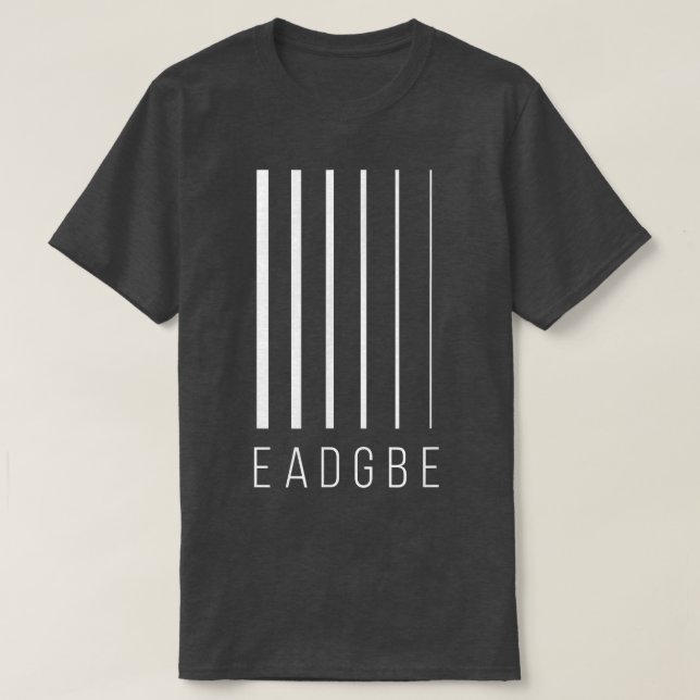 EADGBE 6 String Guitar Player & Guitarist - Cool 6 T-Shirt (Design Front)