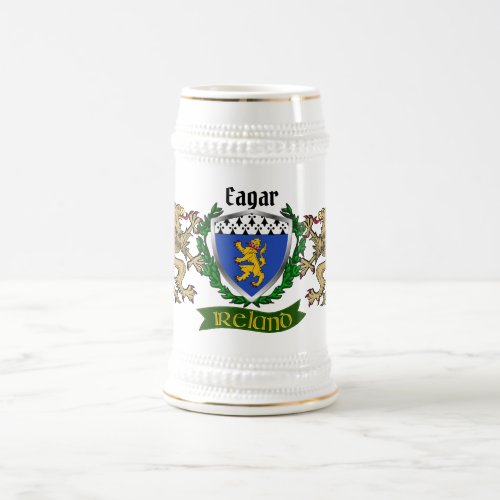 Eagar Irish Shield Beer Stein