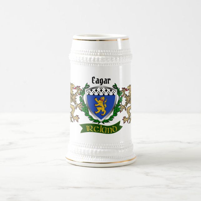 Eagar Irish Shield Personalized Beer Stein (Center)
