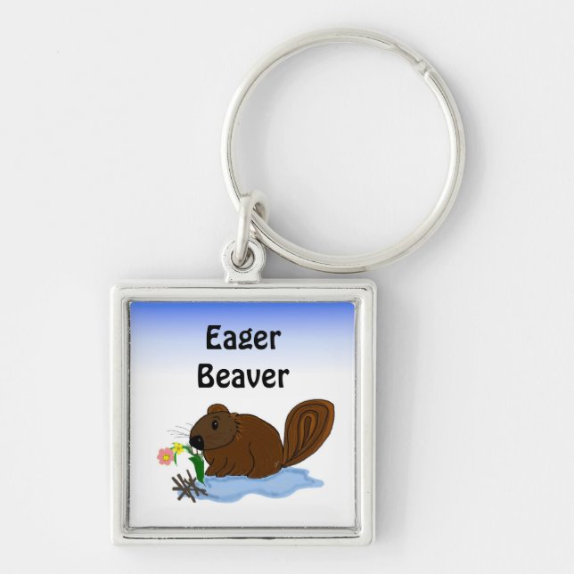 Eager Beaver Keychain (Front)