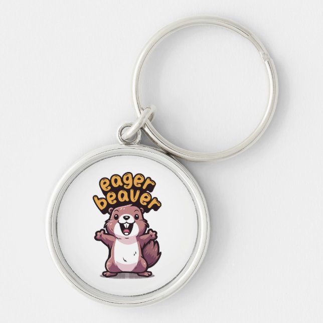 Eager Beaver Keychain (Front)