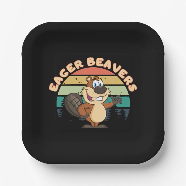 Eager Beavers Paper Plates (Front)
