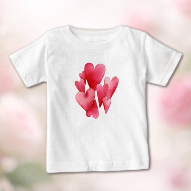 Eager Pink Hearts Baby T-Shirt (Creator Uploaded)
