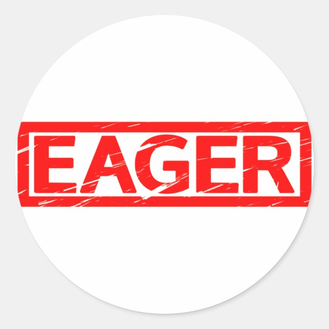 Eager Stamp Classic Round Sticker (Front)