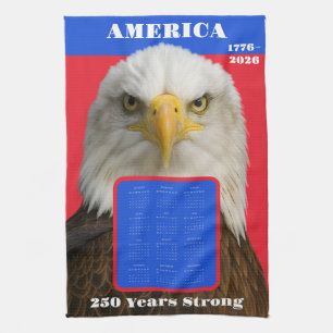 Eagle 2026 Calendar—America’s 250th Anniversary Kitchen Towel