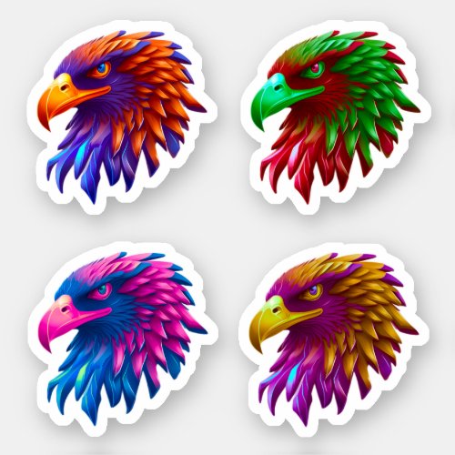Eagle 4_Pack _ Vibrant Illustration Stickers
